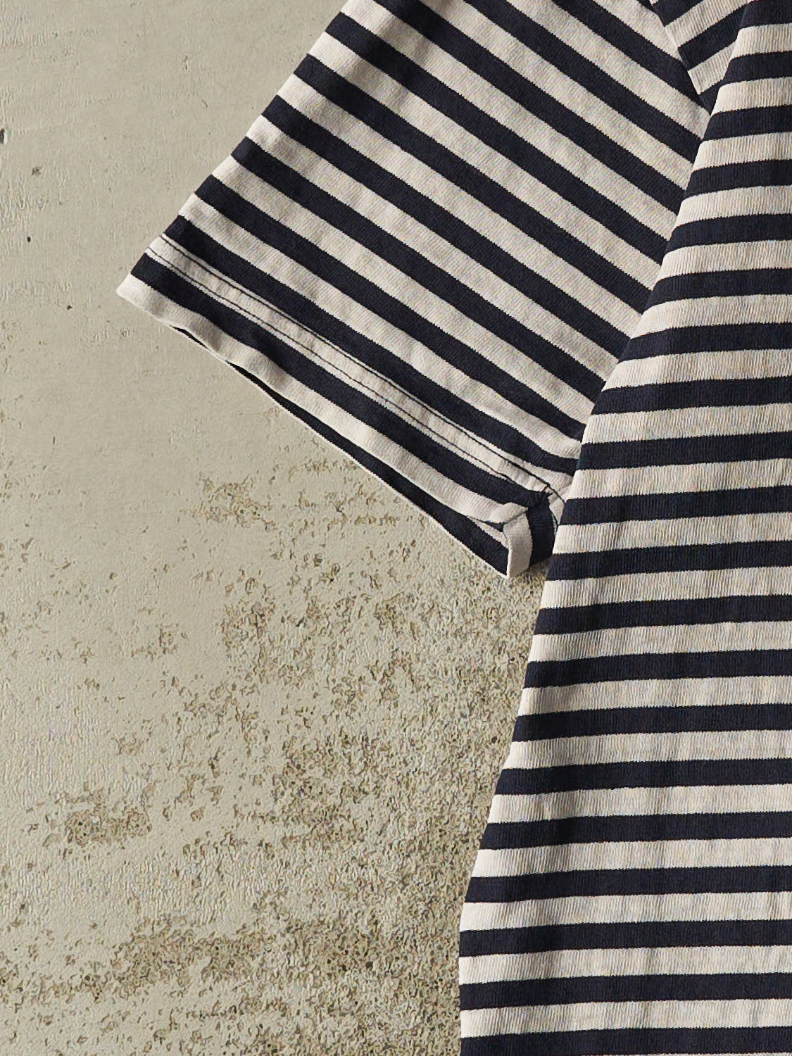 Vintage 90s White Polo Striped Tee (L)