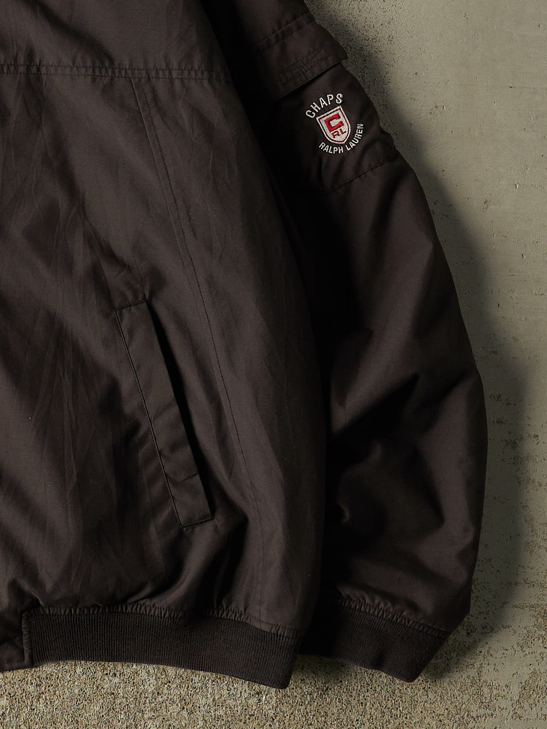 Vintage Y2K Black Chaps Ralph Lauren Fleece Lined Jacket (M/L)