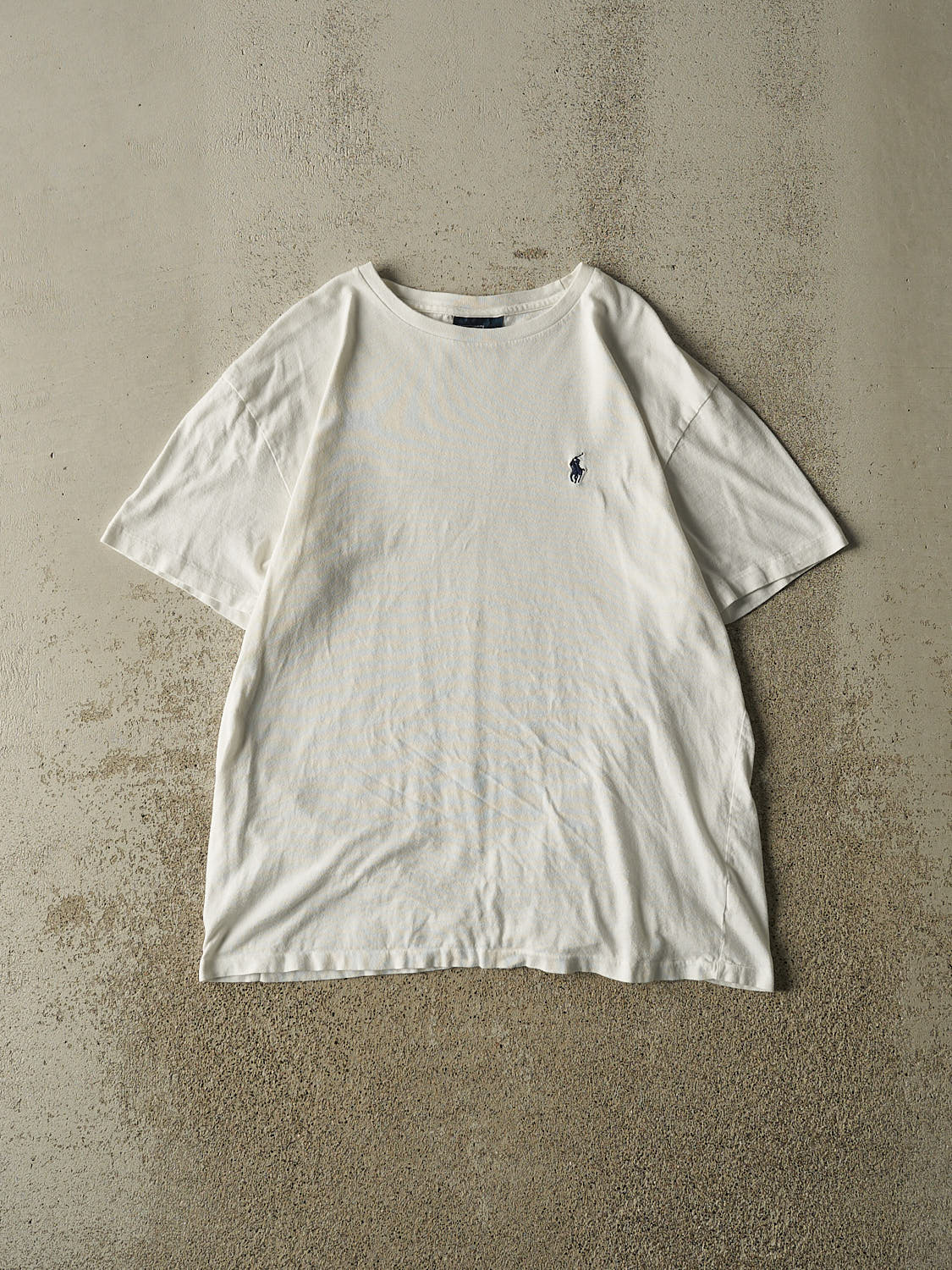 Vintage Y2K White Polo Embroidered Tee (M)