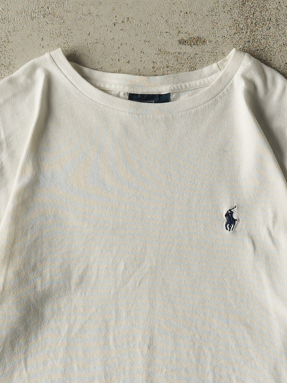 Vintage Y2K White Polo Embroidered Tee (M)