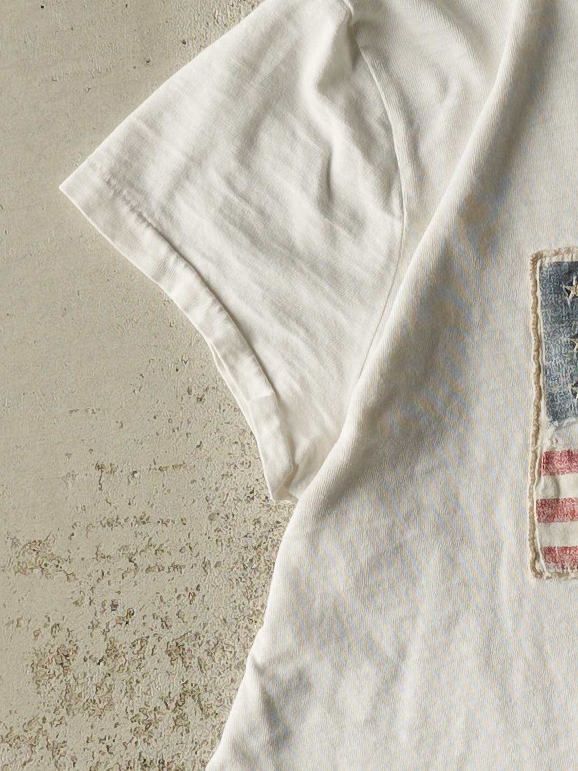 Vintage Y2K White Ralph Lauren American Flag Tee (XS/S)