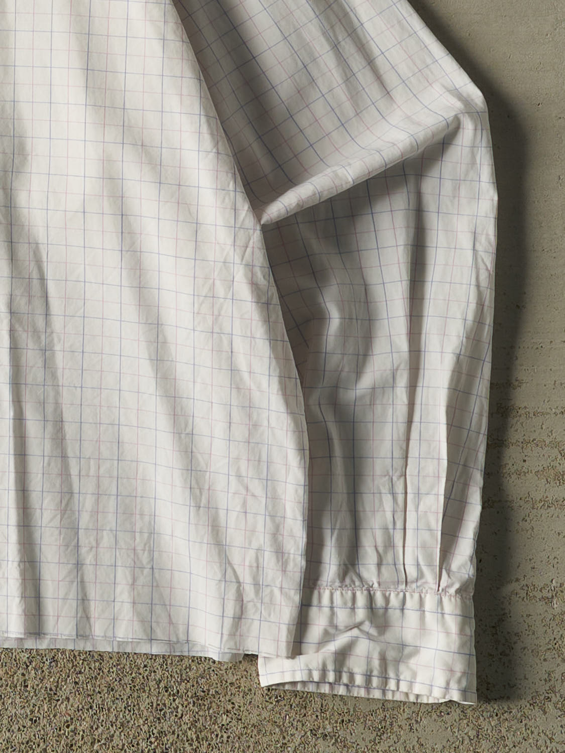 Vintage 90s White Polo Cropped Long Sleeve Striped Button Up (L)