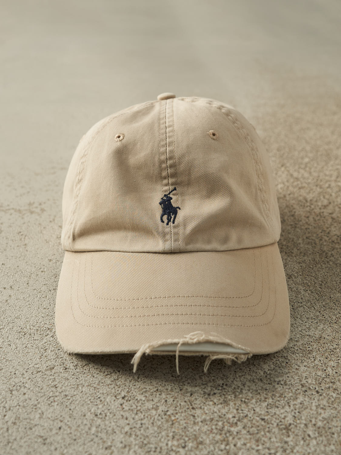 Vintage Y2K Beige Polo Ralph Lauren Strapback Hat (O/S)