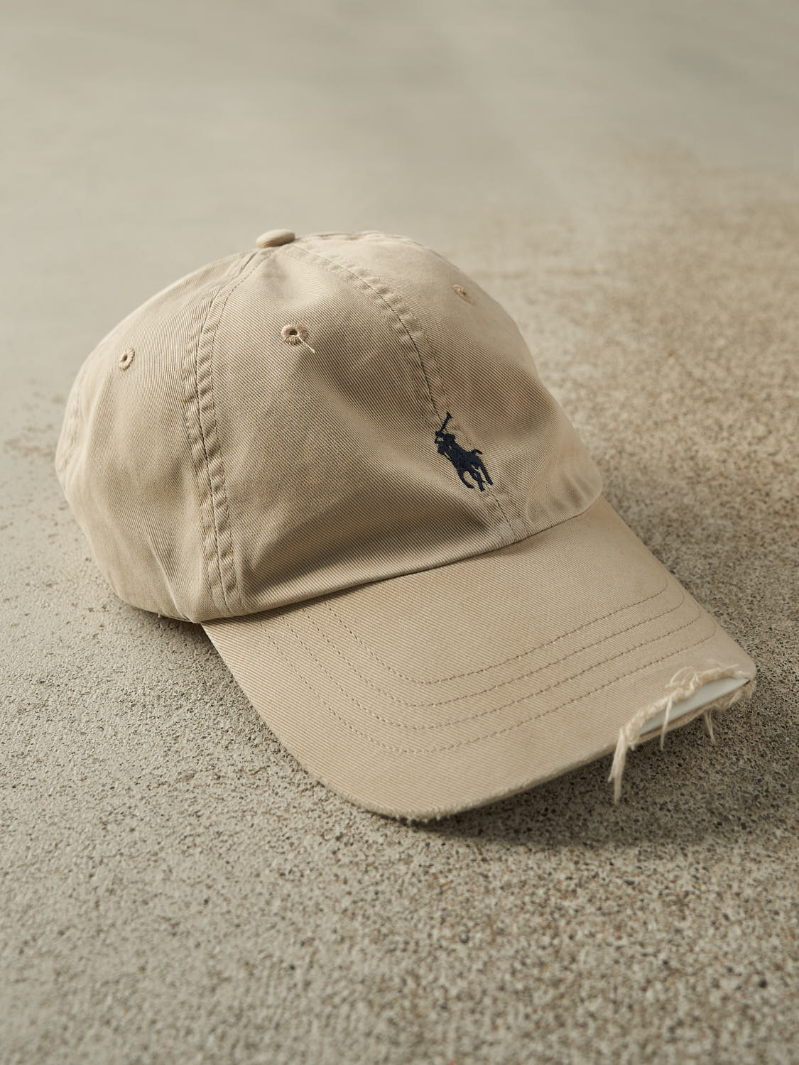 Vintage Y2K Beige Polo Ralph Lauren Strapback Hat (O/S)
