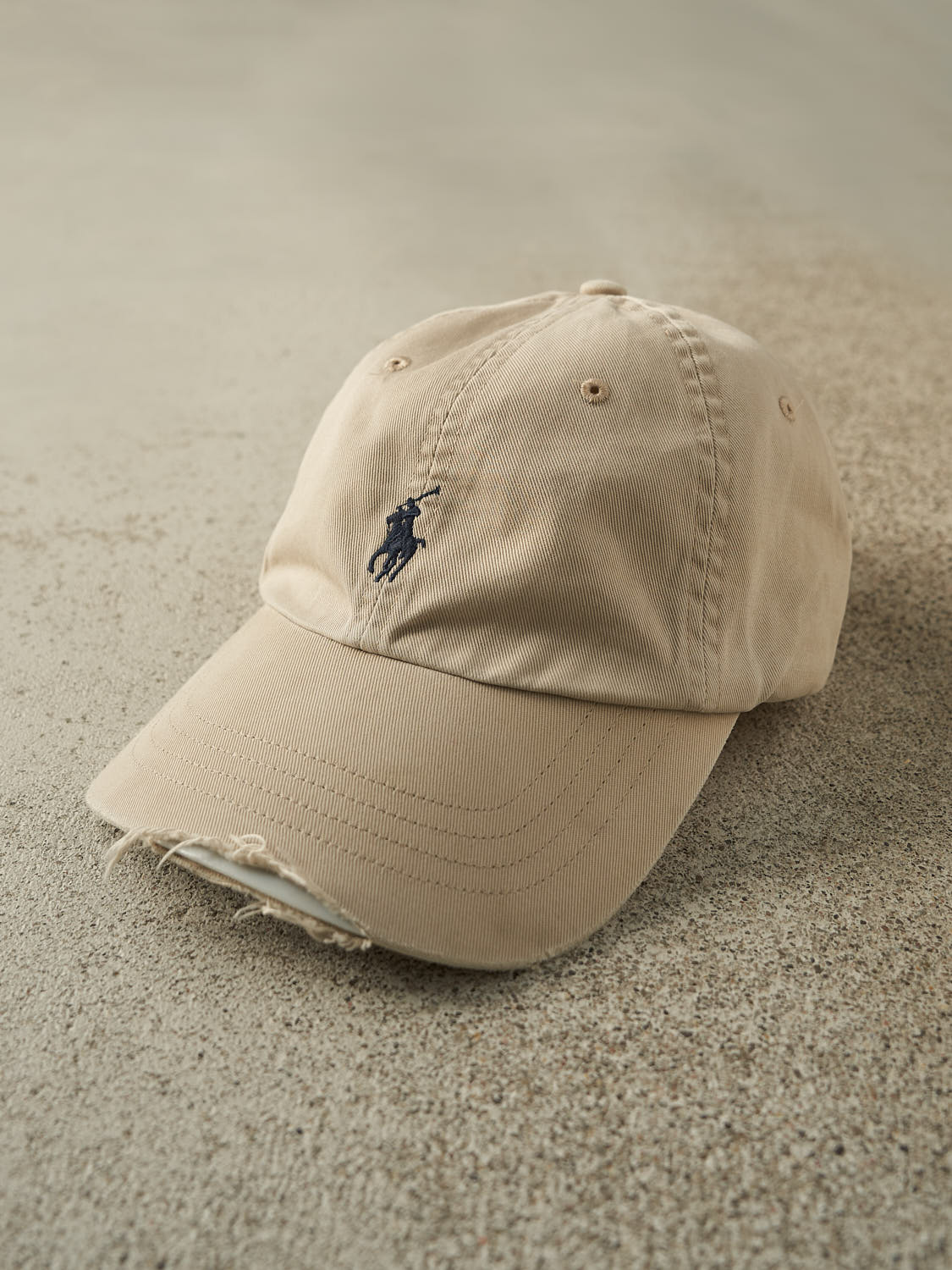 Vintage Y2K Beige Polo Ralph Lauren Strapback Hat (O/S)