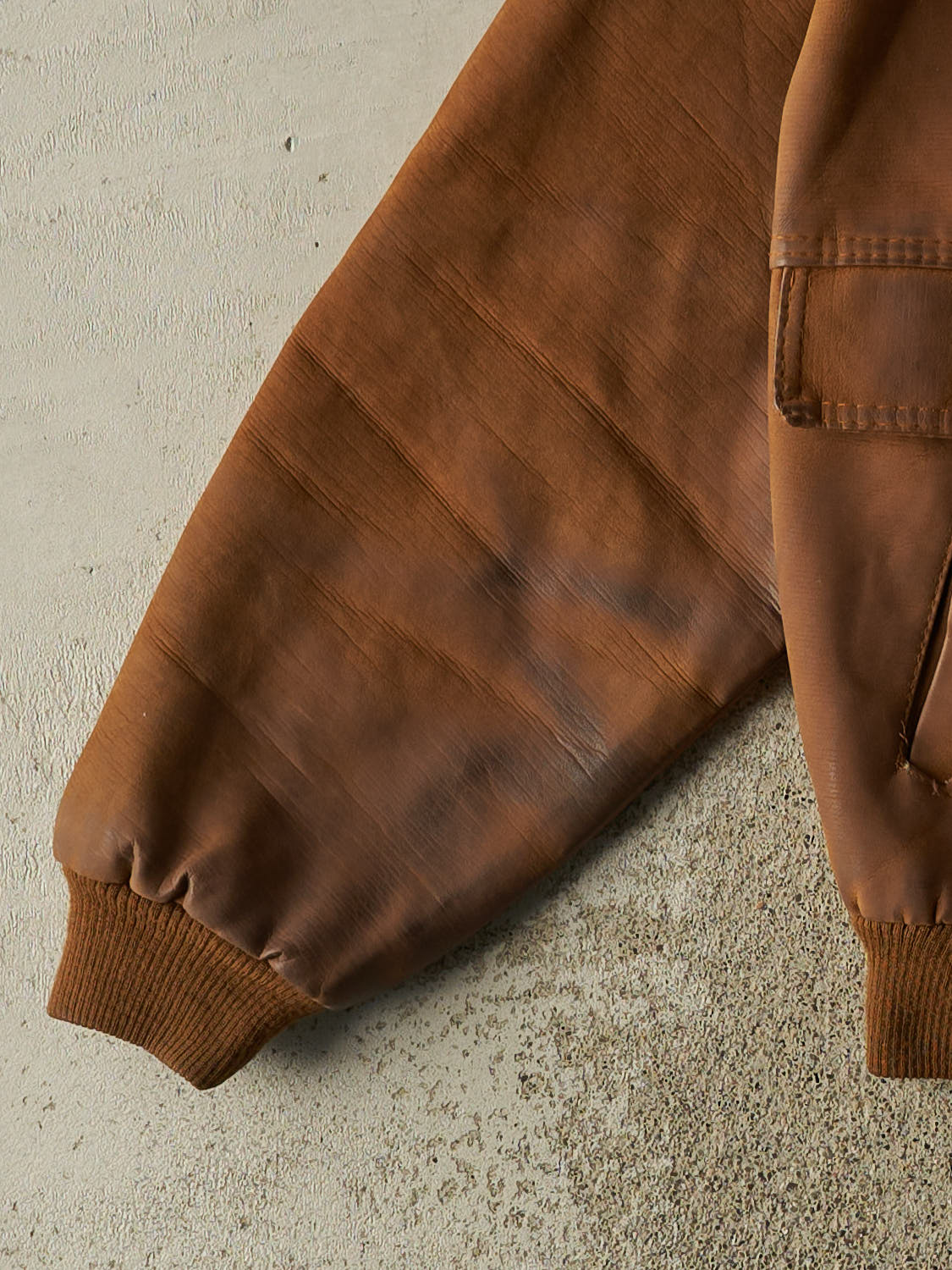 Vintage 90s Brown Suede Bomber Jacket (M)