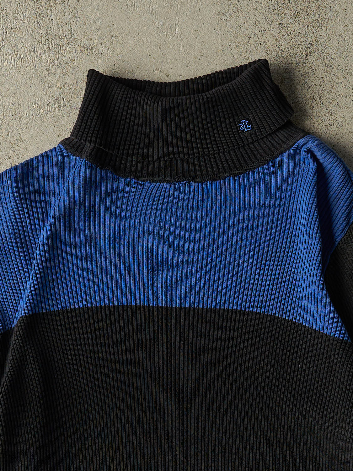 Vintage 90s Black Ralph Lauren RLL Thermal Turtleneck Long Sleeve (S/M)