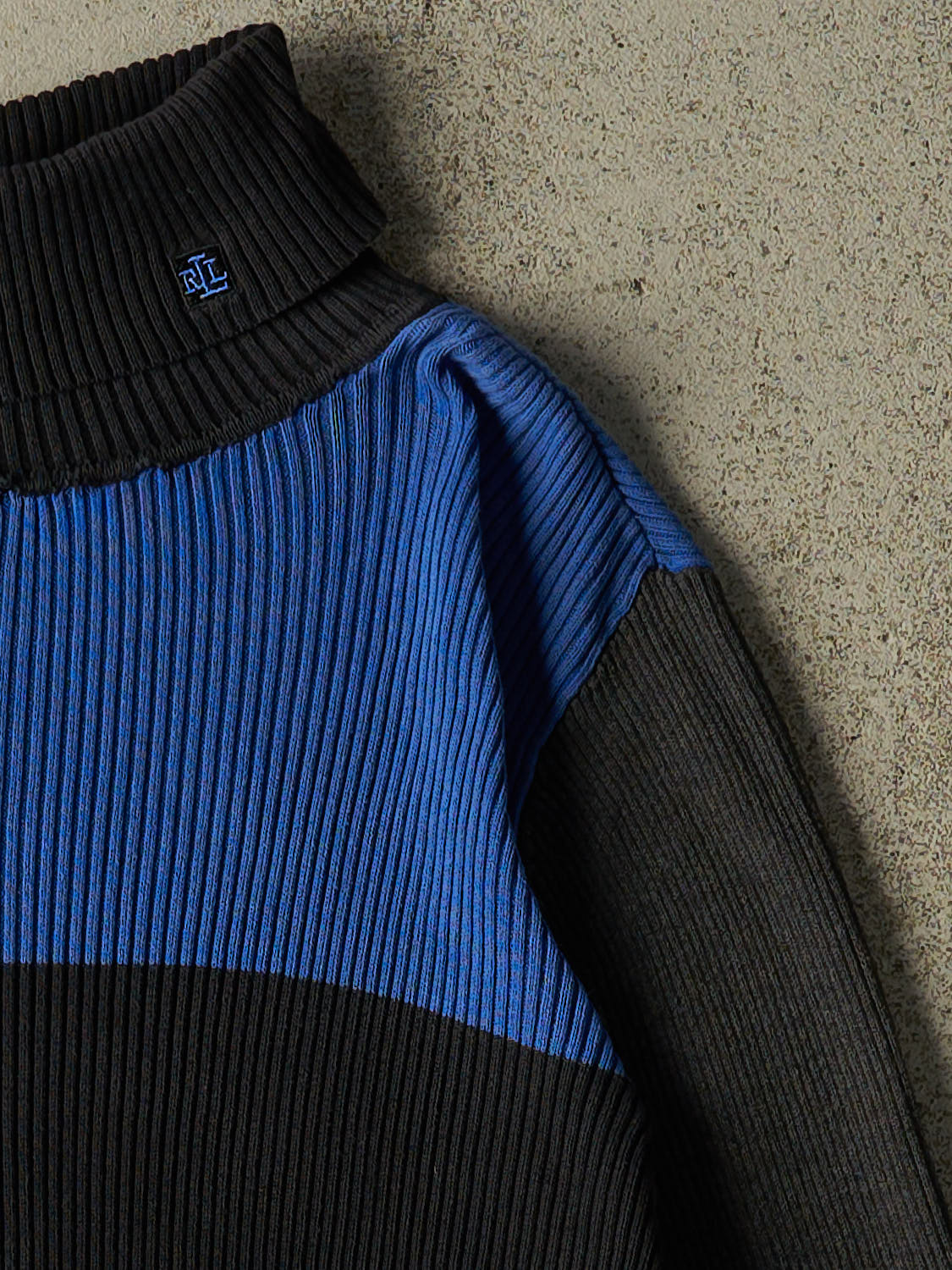 Vintage 90s Black Ralph Lauren RLL Thermal Turtleneck Long Sleeve (S/M)