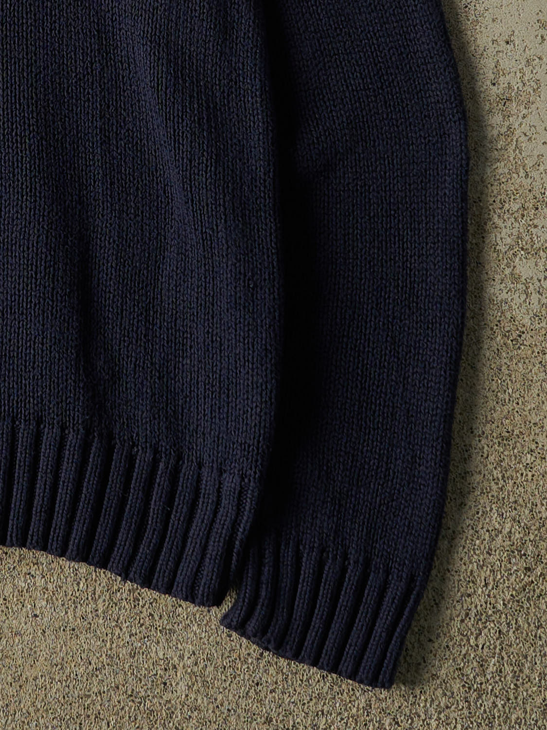 Vintage 90s Navy Blue Polo Quarter Zip Knit (M/L)
