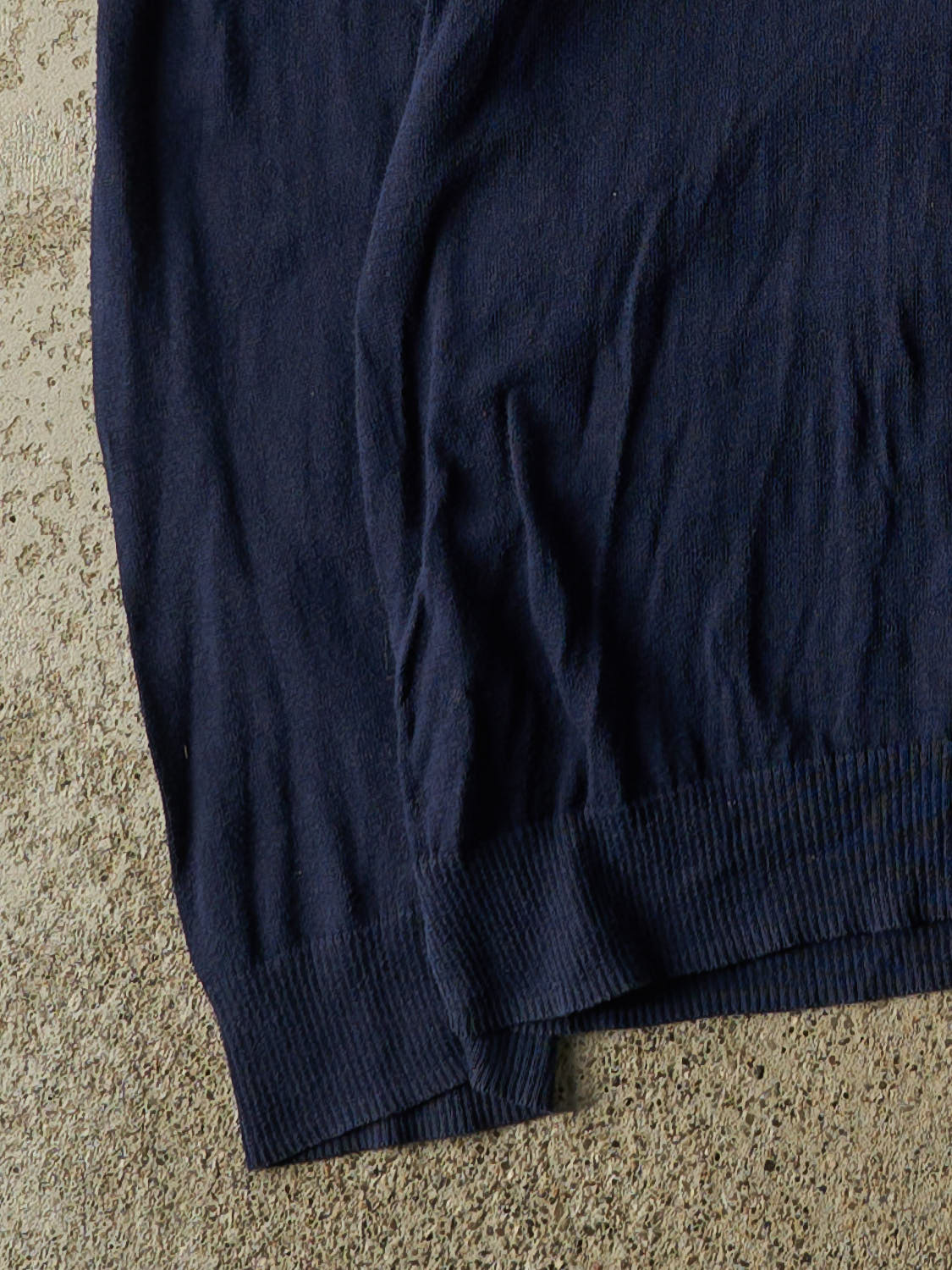 Vintage Y2K Navy Blue Polo Golf Embroidered V Neck Sweater (S/M)