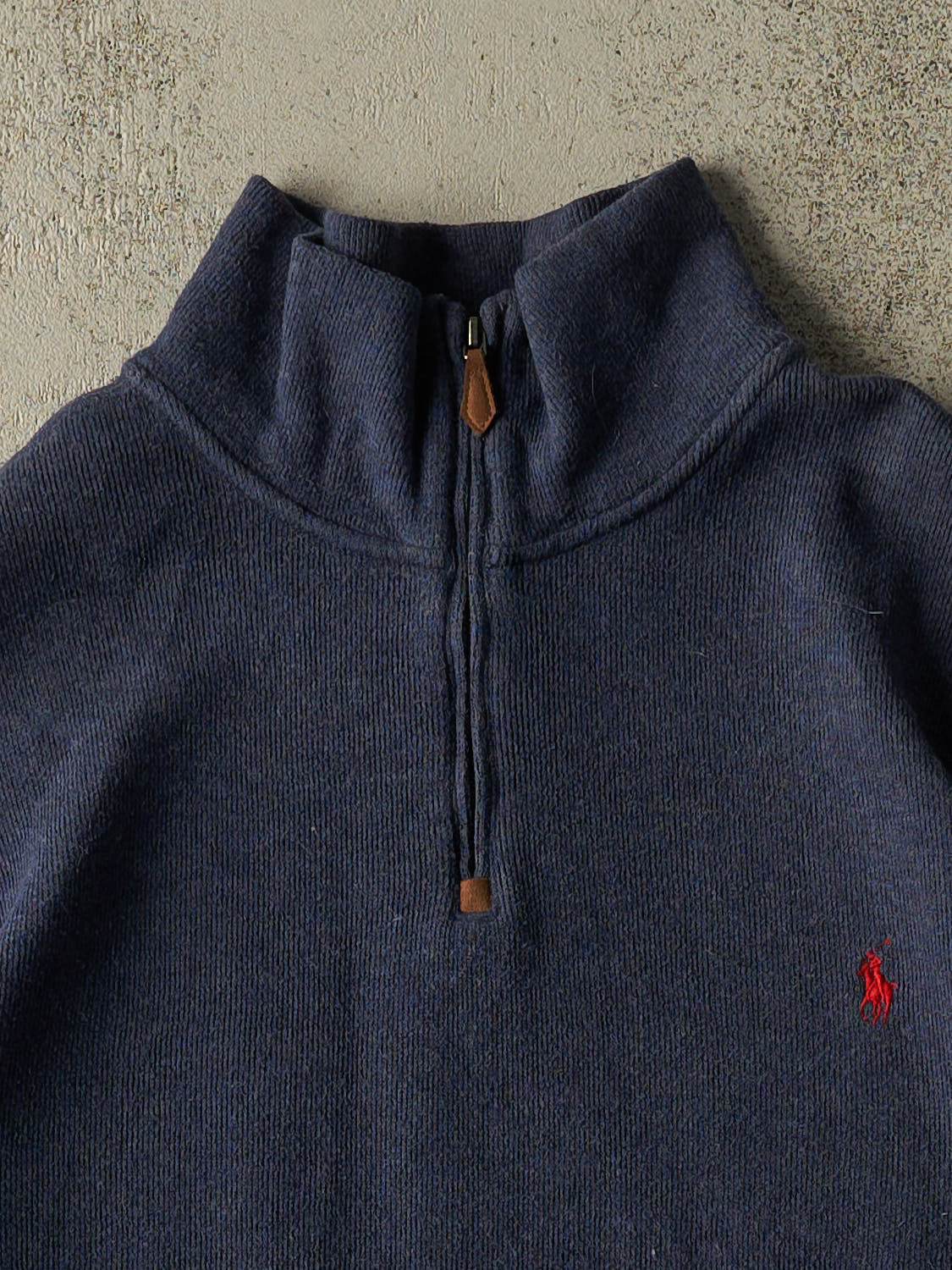 Vintage Y2K Blue Polo Quarter Zip Knit (XL/XXL)