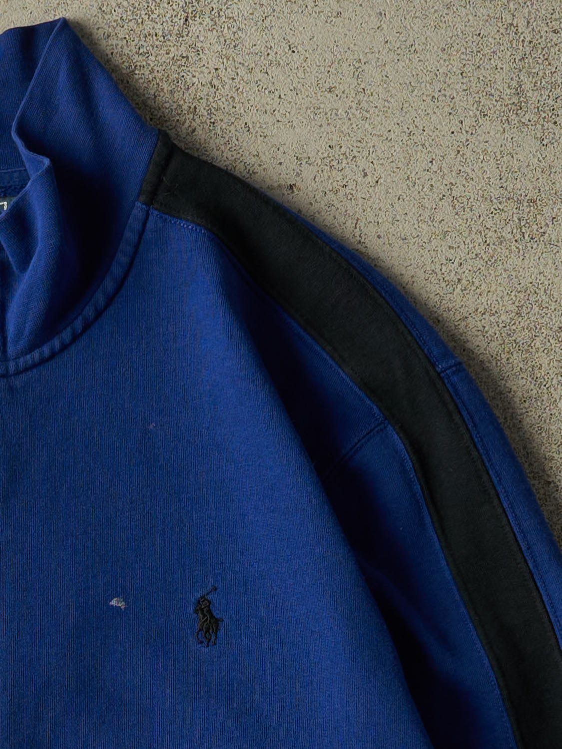 Vintage 90s Blue Polo Zip Up Track Sweater (L/XL)
