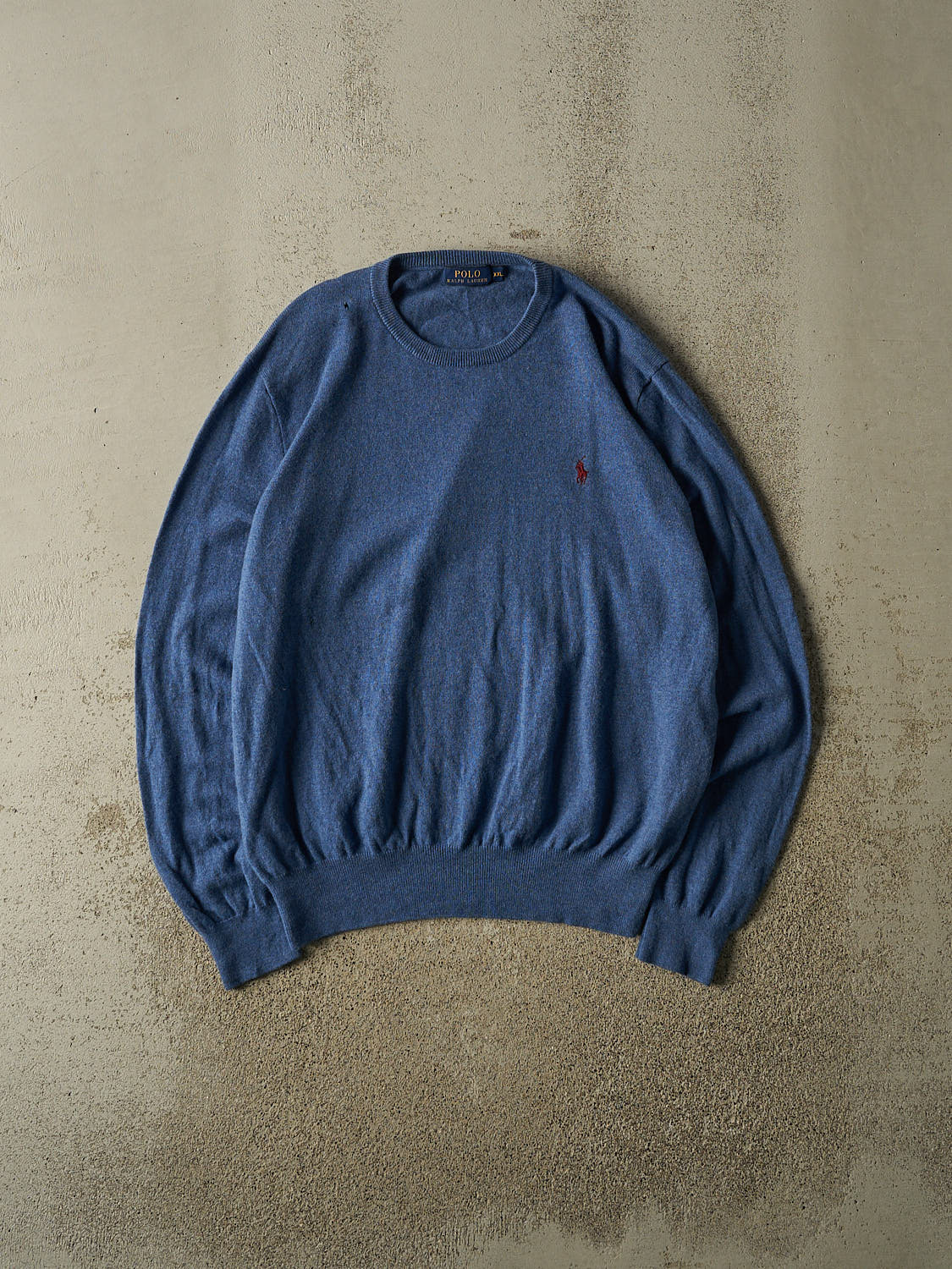 Vintage Y2K Blue Polo Knit Sweater (L/XL)