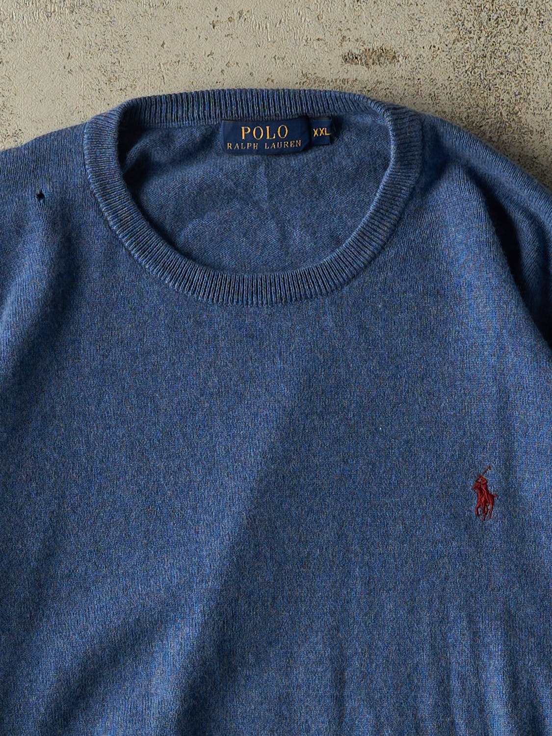 Vintage Y2K Blue Polo Knit Sweater (L/XL)