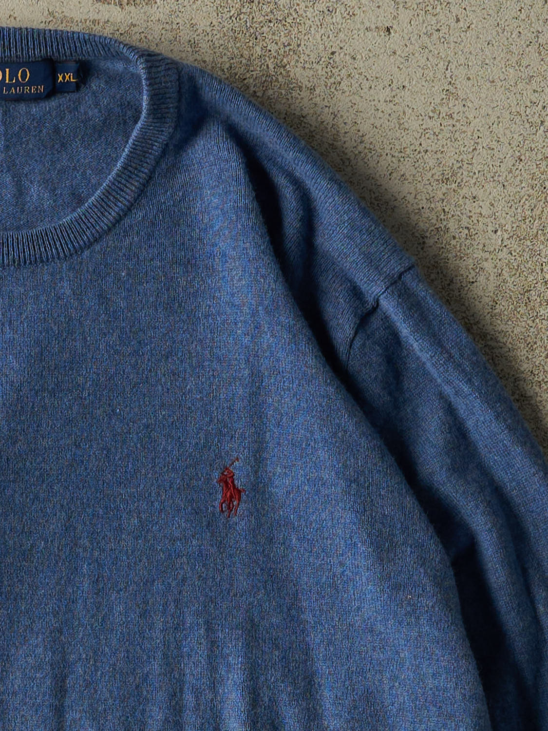 Vintage Y2K Blue Polo Knit Sweater (L/XL)