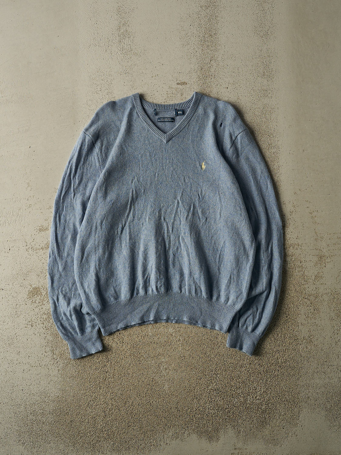Vintage 90s Blue Polo Lambswool Knit (L/XL)