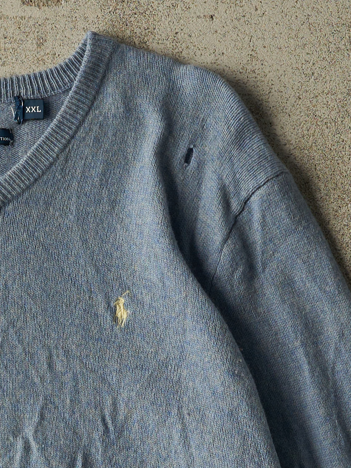 Vintage 90s Blue Polo Lambswool Knit (L/XL)