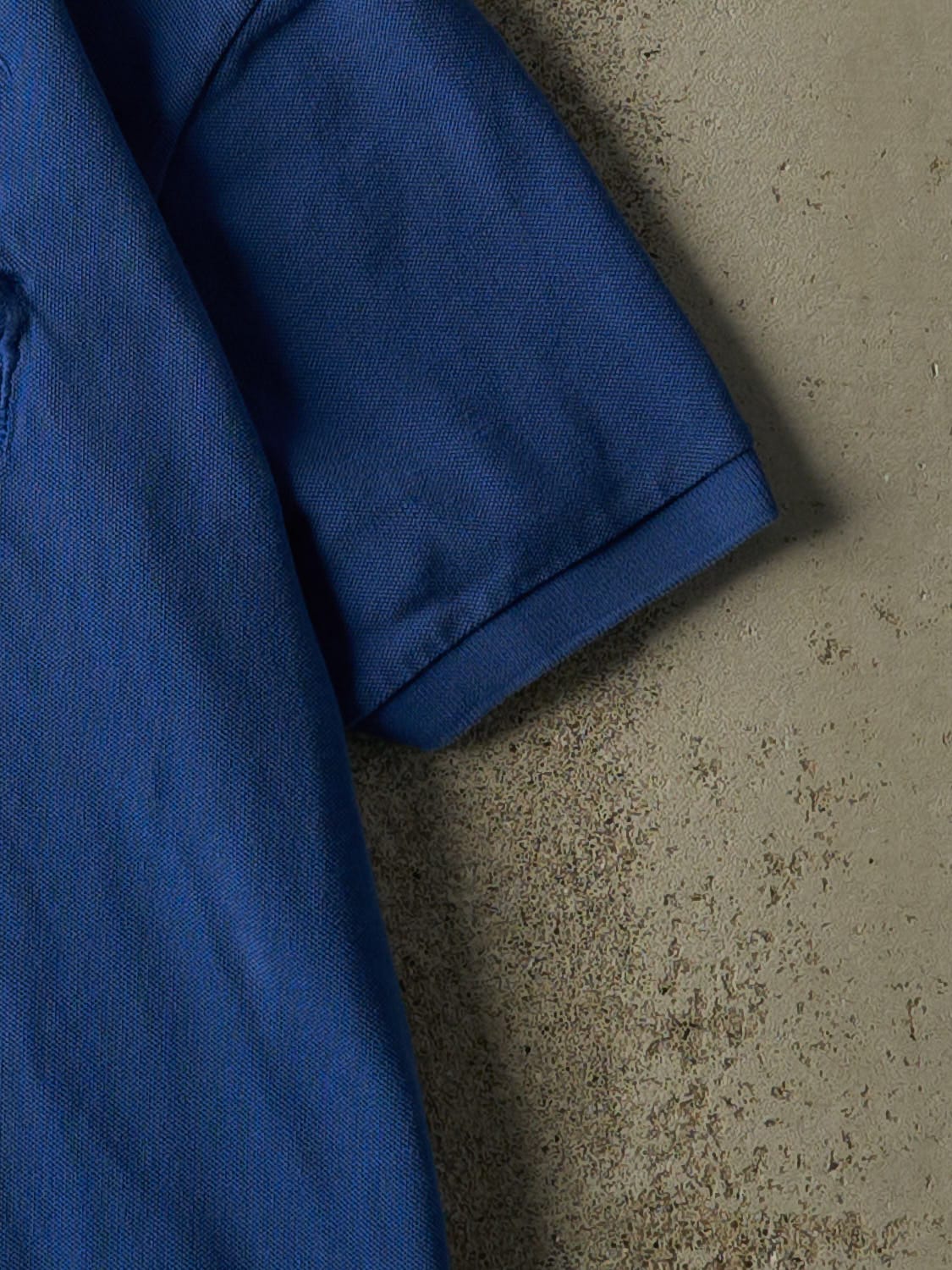 Vintage Y2K Blue Polo Ralph Lauren Quarter Button Tee (M/L)