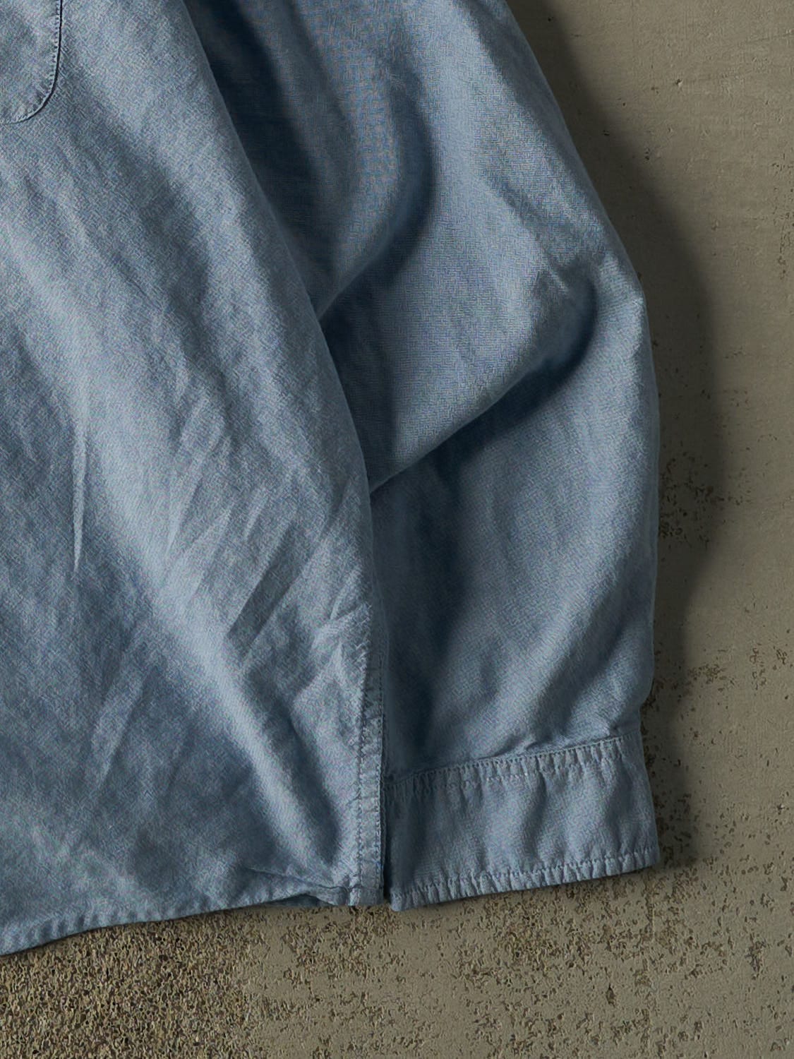 Vintage 90s Light Wash Polo Jeans Ralph Lauren Denim Button Up Long Sleeve (XL/XXL)