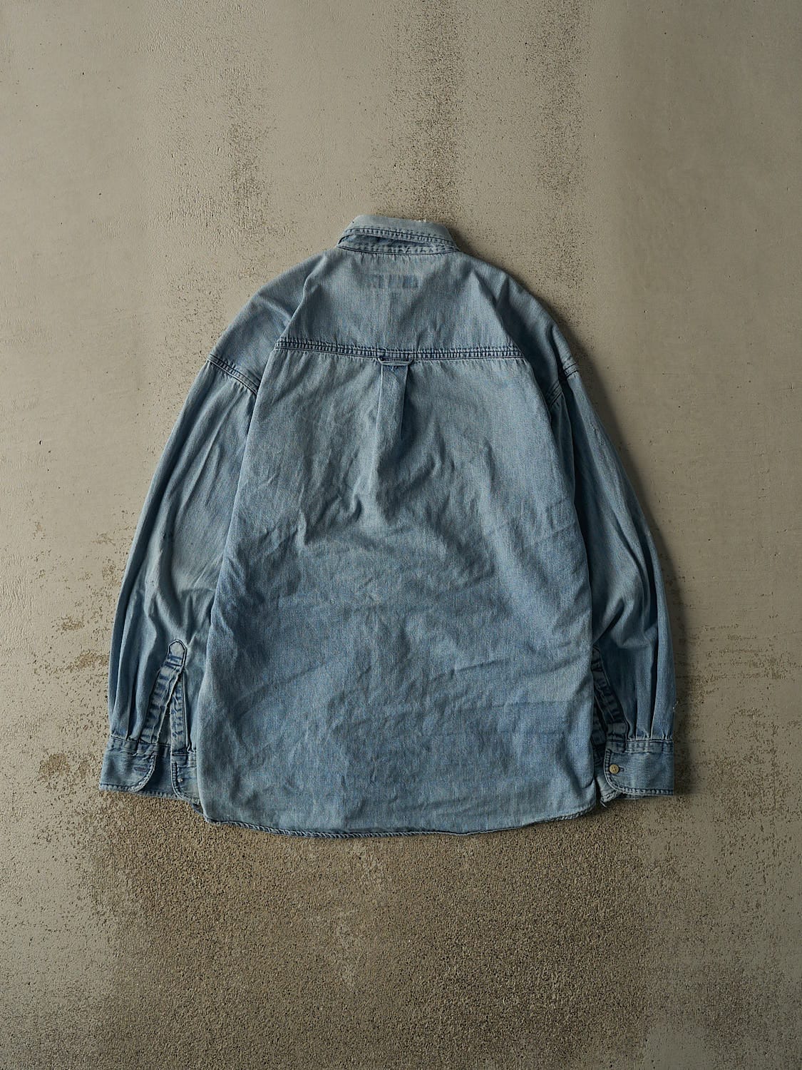 Vintage 90s Light Wash Chaps Ralph Lauren Denim Button Up Long Sleeve (XL)