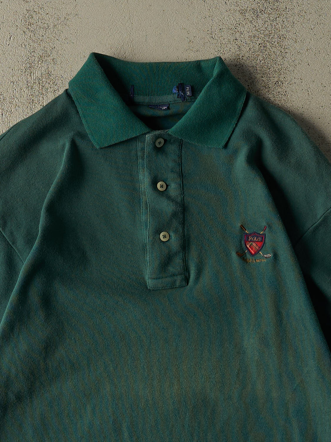 Vintage 90s Green Polo Ralph Lauren Golf Quarter Button Tee (M)