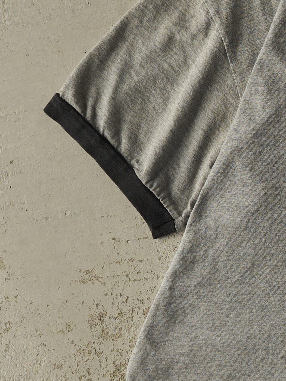 Vintage 90s Grey Polo Jeans Co Ralph Lauren Ringer Tee (L/XL)
