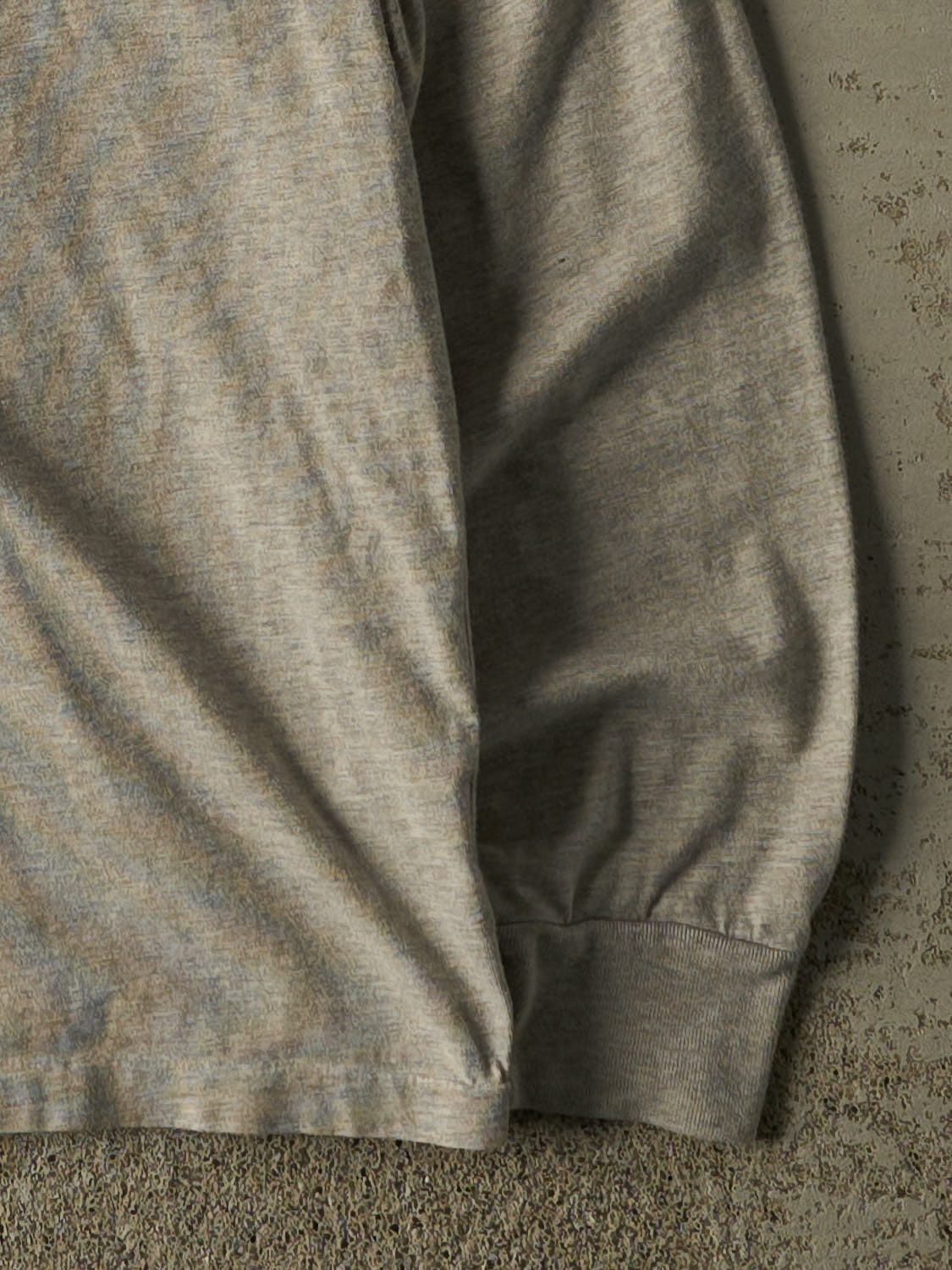 Vintage Y2K Grey Polo Ralph Lauren Pocket Long Sleeve (L)