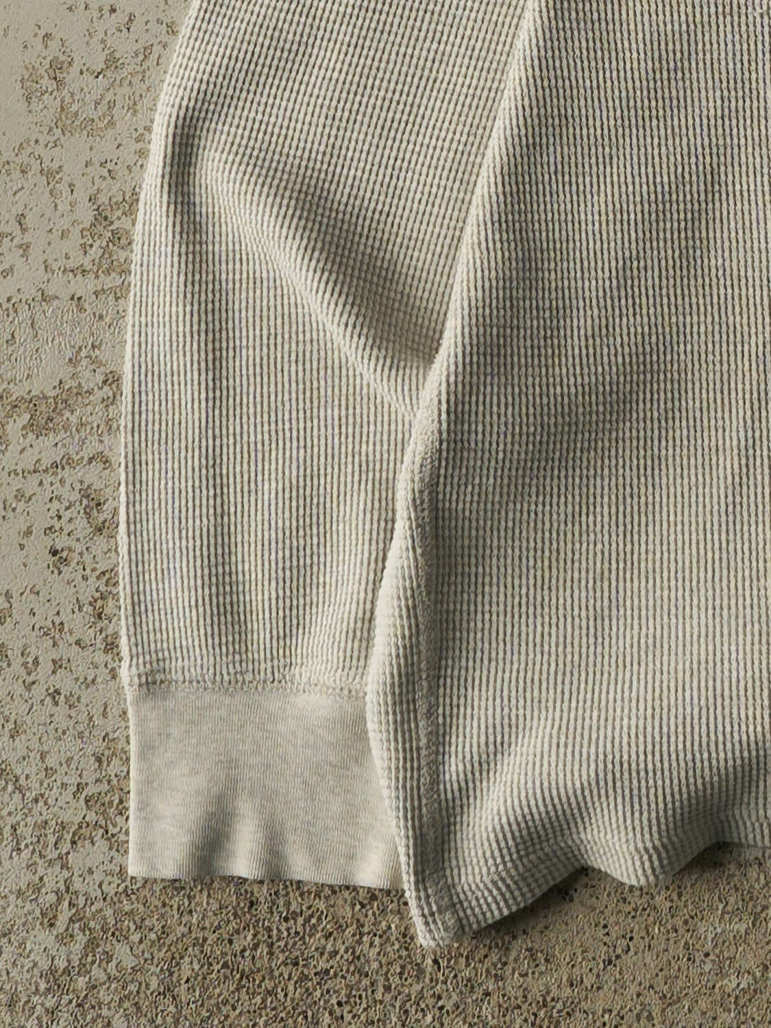Vintage Y2K Heather Grey Polo Ralph Lauren Thermal Long Sleeve (L/XL)