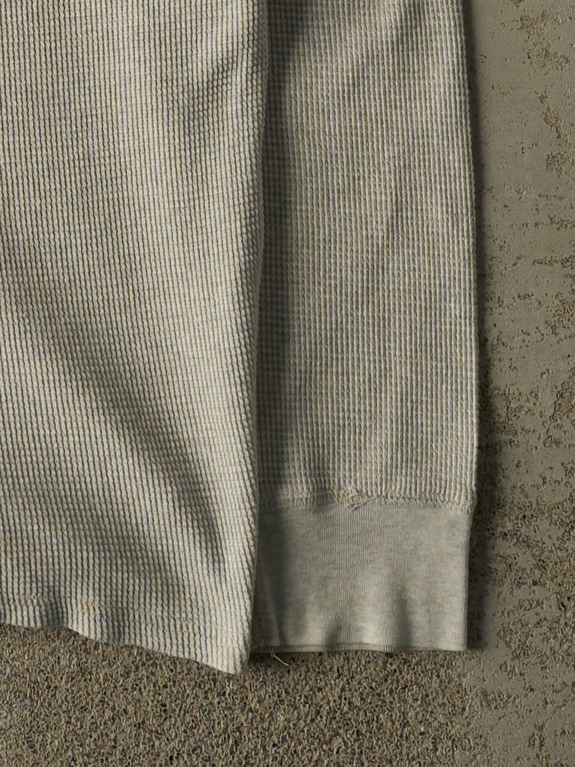 Vintage Y2K Heather Grey Polo Ralph Lauren Thermal Long Sleeve (L/XL)