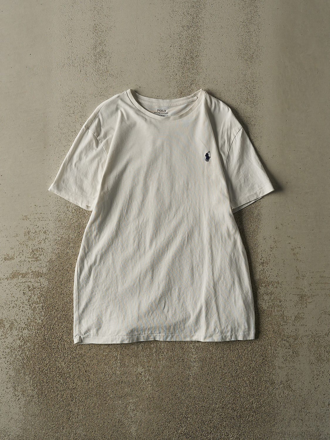 Vintage Y2K White Polo Ralph Lauren Tee (M)