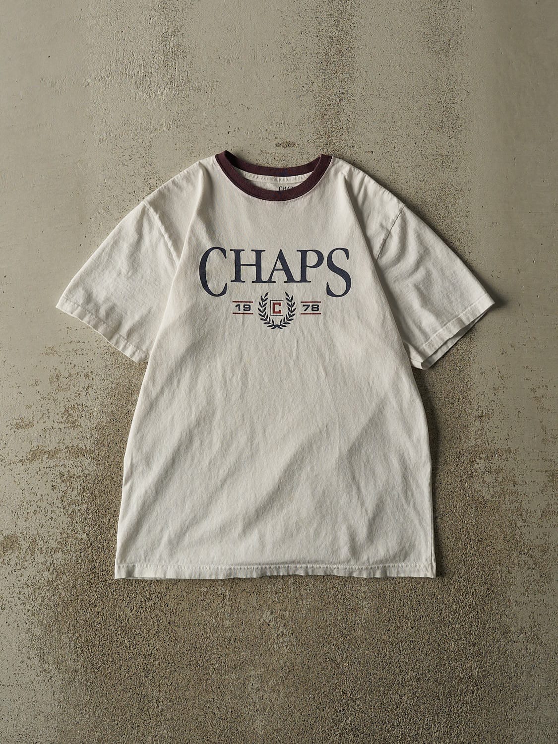Vintage Y2K White Chaps Ralph Lauren Tee (S/M)