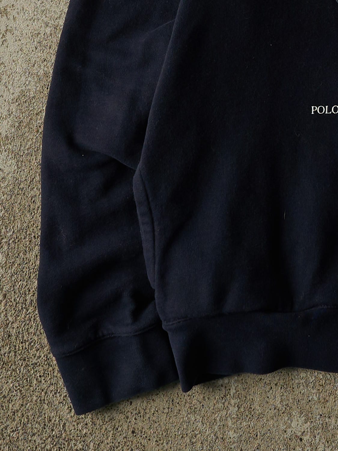 Vintage Y2K Navy Blue Polo Ralph Lauren Polo Bear  Hoodie (S/M)