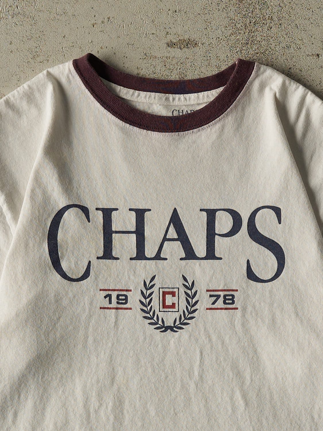 Vintage Y2K White Chaps Ralph Lauren Tee (S/M)
