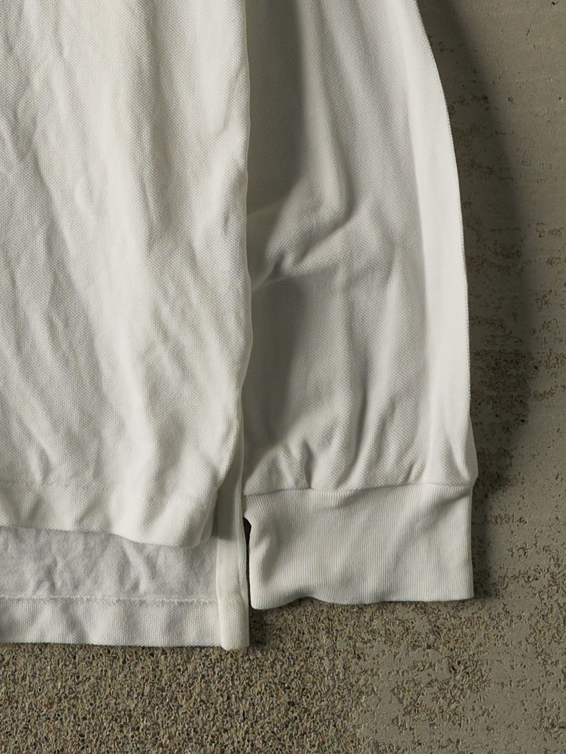 Vintage 90s White Polo Ralph Lauren Quarter Button Long Sleeve (XXL/XXXL)