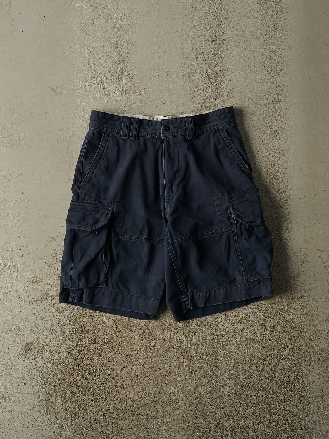 Vintage Y2K Navy Blue Polo Ralph Lauren Cargo Shorts (32x10.5)