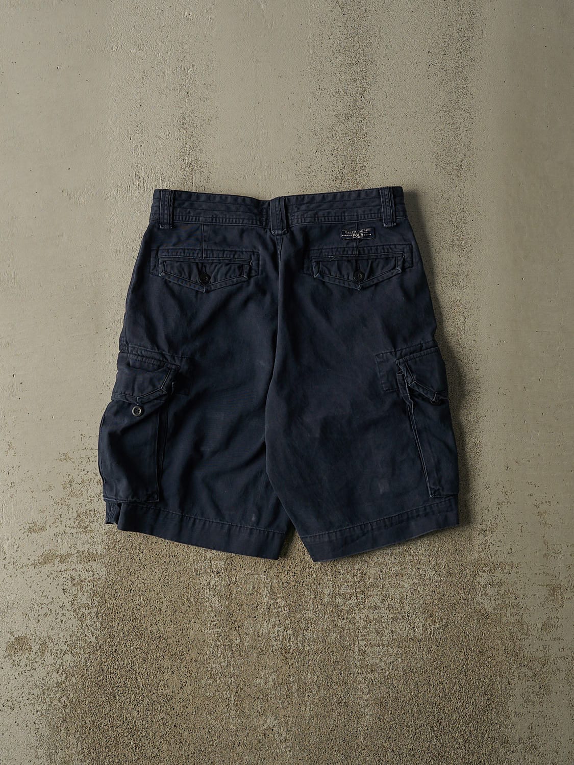 Vintage Y2K Navy Blue Polo Ralph Lauren Cargo Shorts (32x10.5)