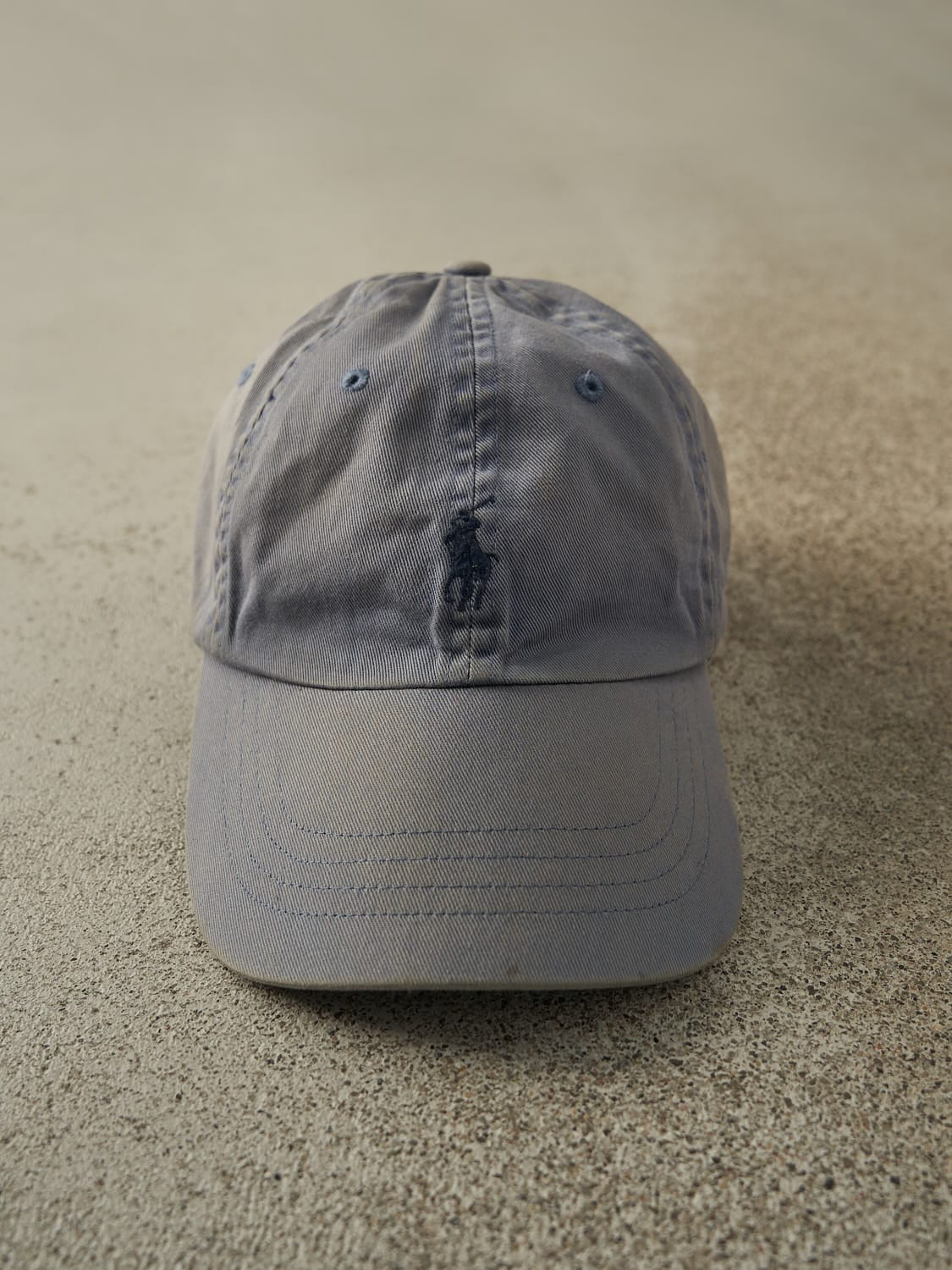 Vintage Y2K Sun Faded Navy Polo Ralph Lauren Strapback Hat (O/S)
