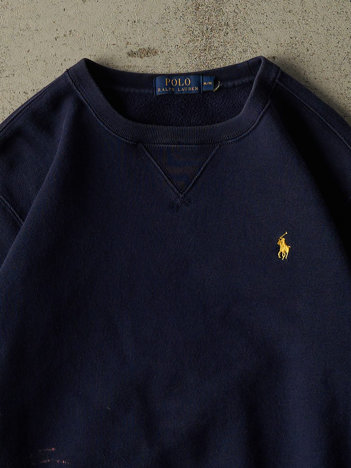 Vintage Y2K Navy Blue Polo Ralph Lauren Embroidered  Crewneck (S/M)