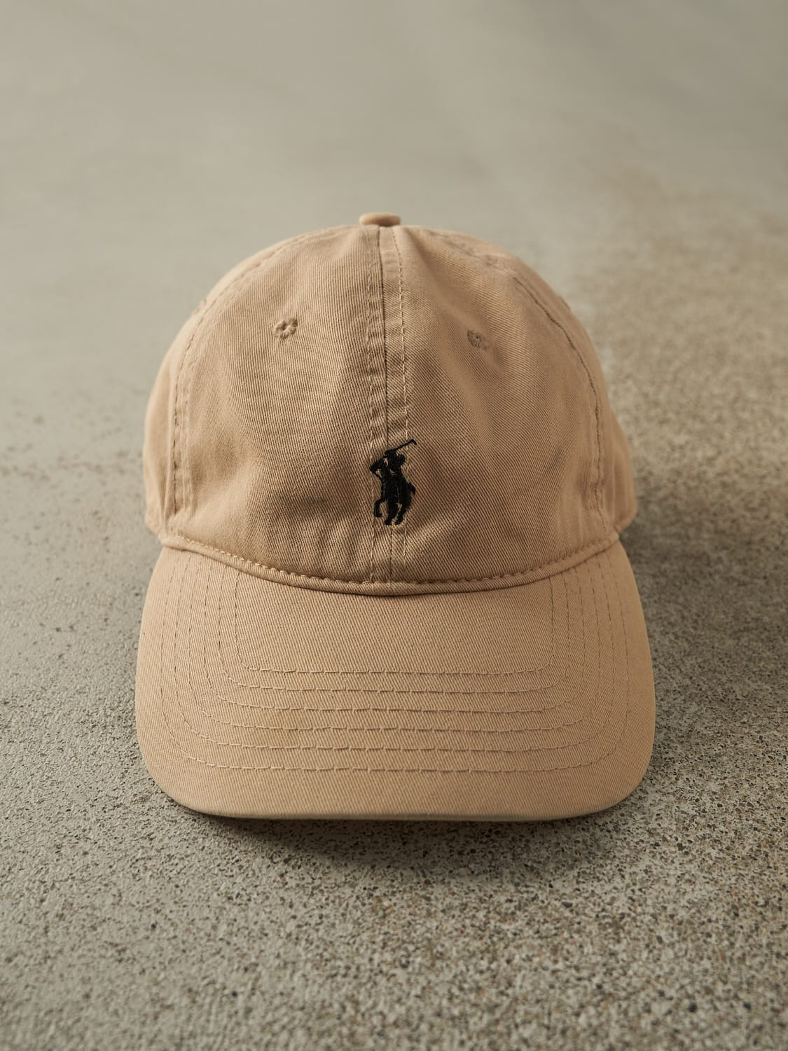 Vintage 90s Beige Polo Ralph Lauren Strapback Hat (O/S)