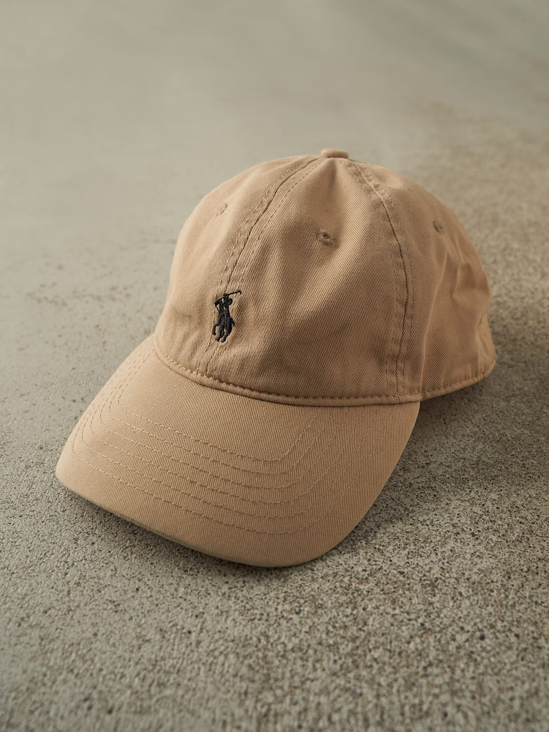 Vintage 90s Beige Polo Ralph Lauren Strapback Hat (O/S)