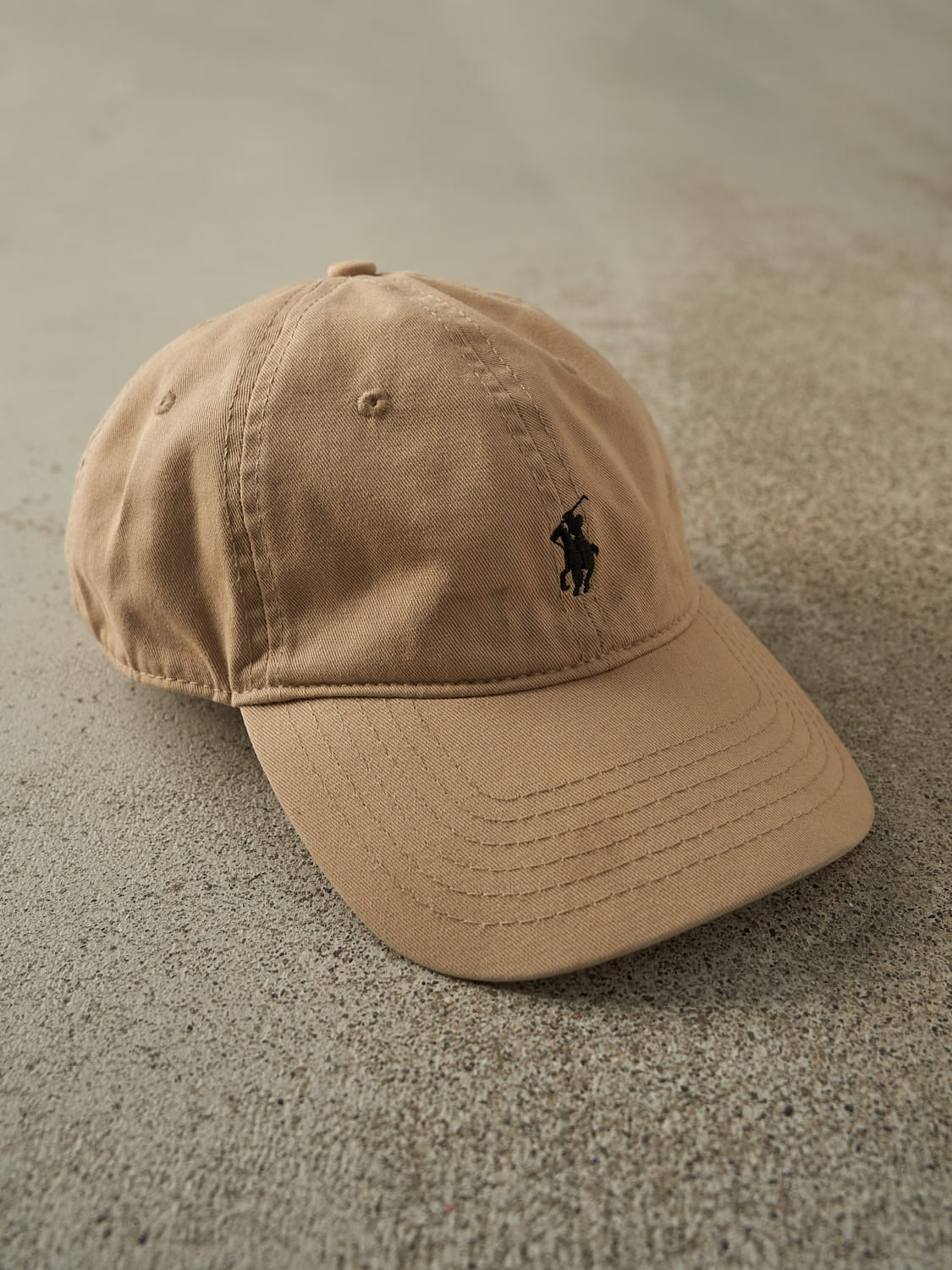Vintage 90s Beige Polo Ralph Lauren Strapback Hat (O/S)