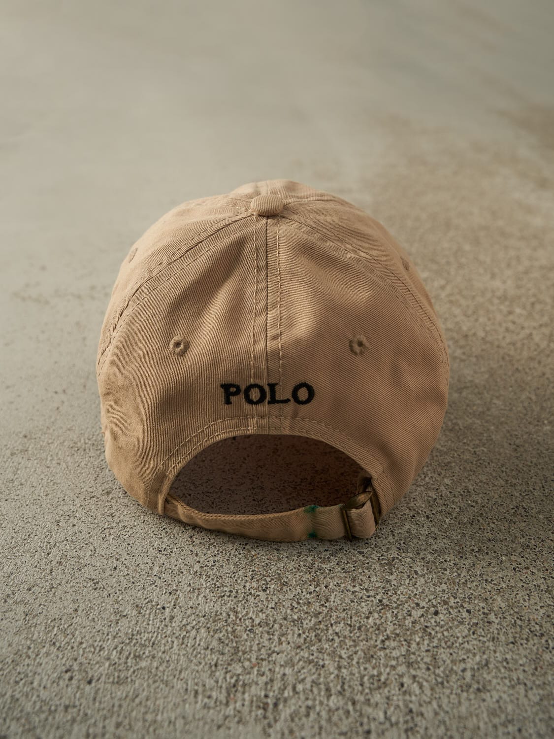 Vintage 90s Beige Polo Ralph Lauren Strapback Hat (O/S)