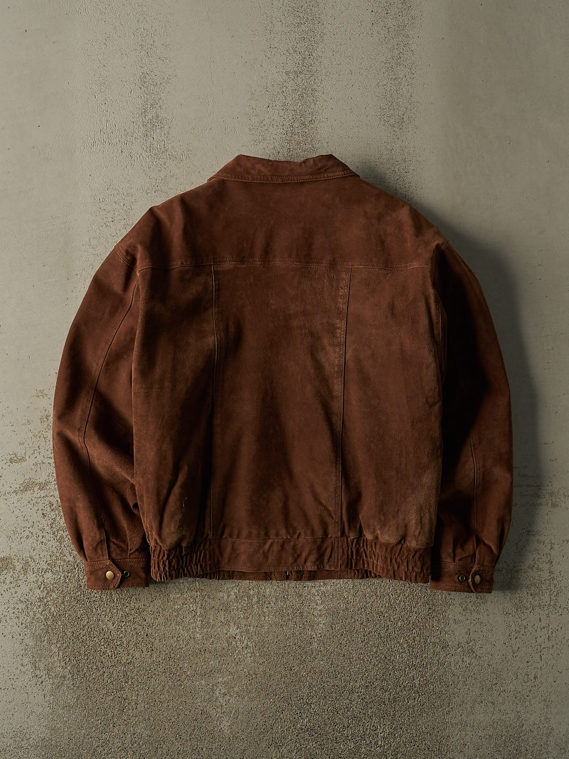 Vintage 90s Brown Suede Bomber Jacket (L/XL)