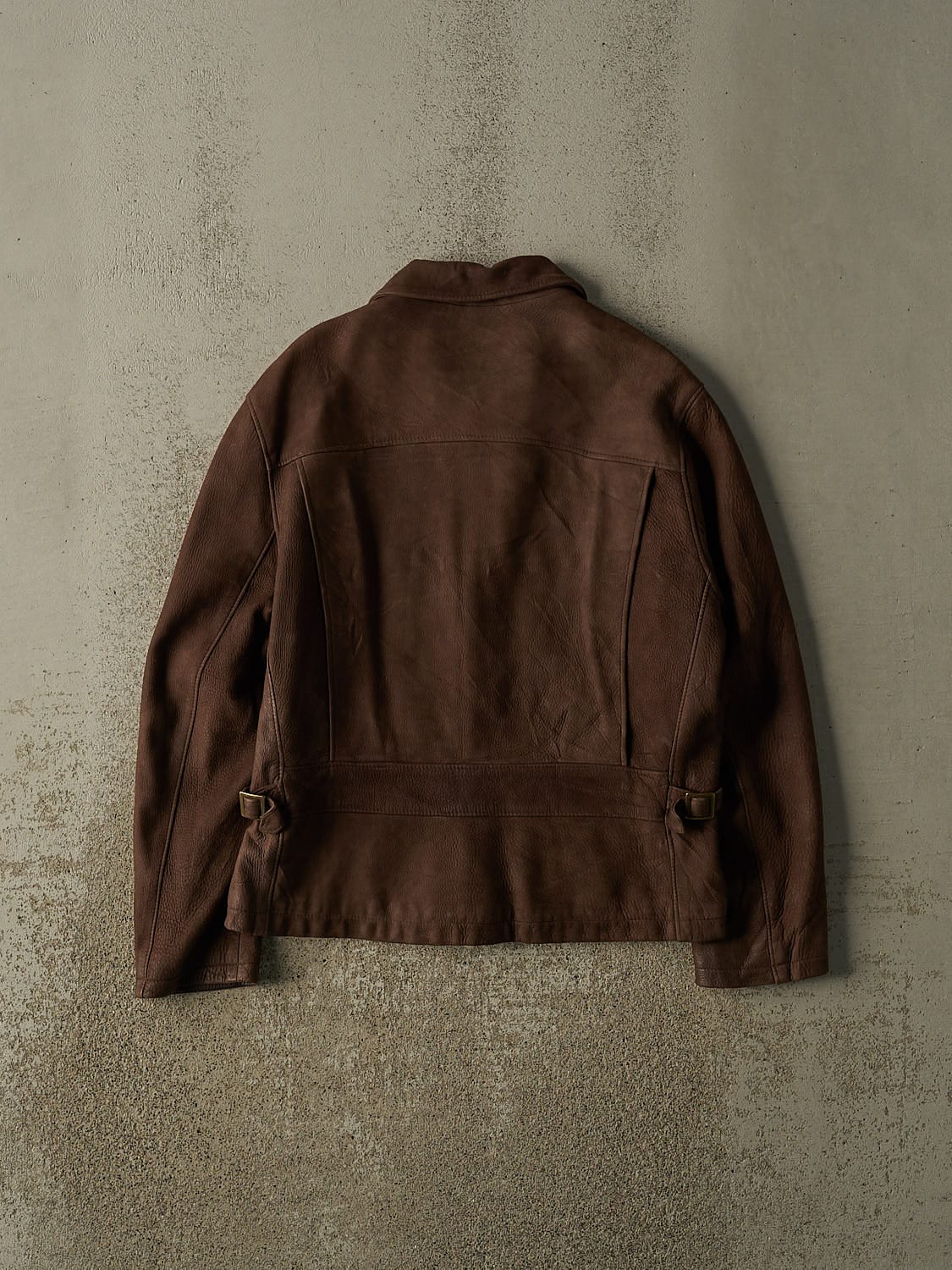 Vintage Y2K Brown Soft Leather Jacket (S/M)