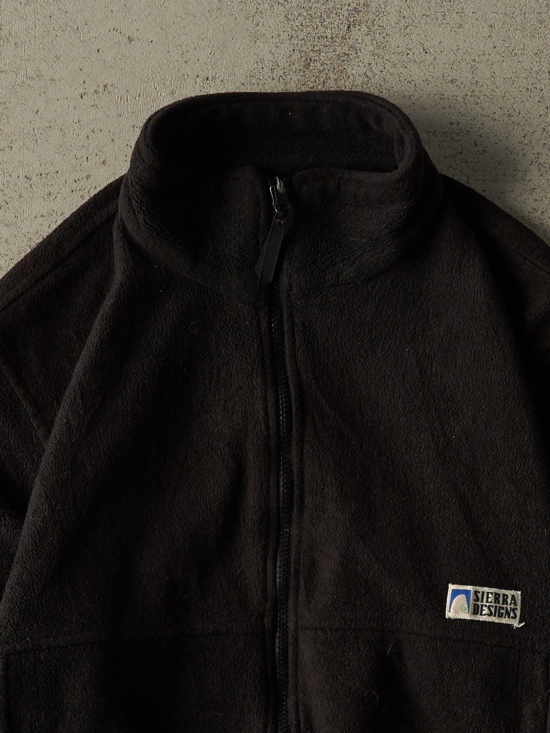 Vintage 90s Black Zip Up Fleece (S)