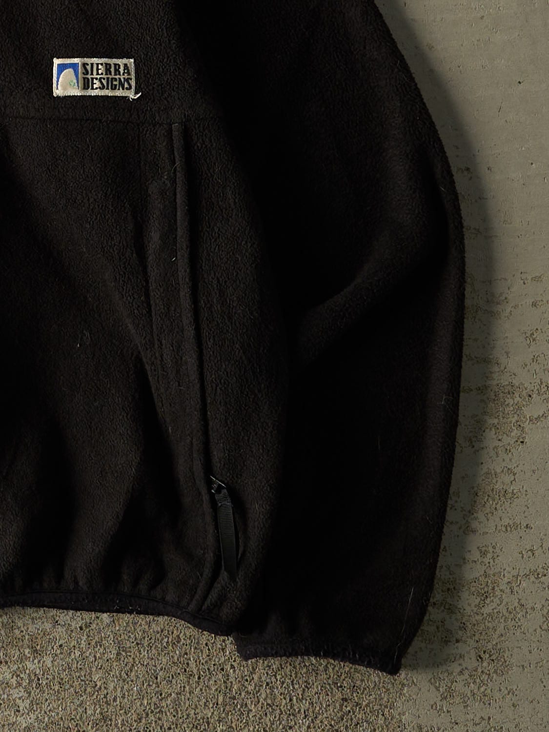 Vintage 90s Black Zip Up Fleece (S)