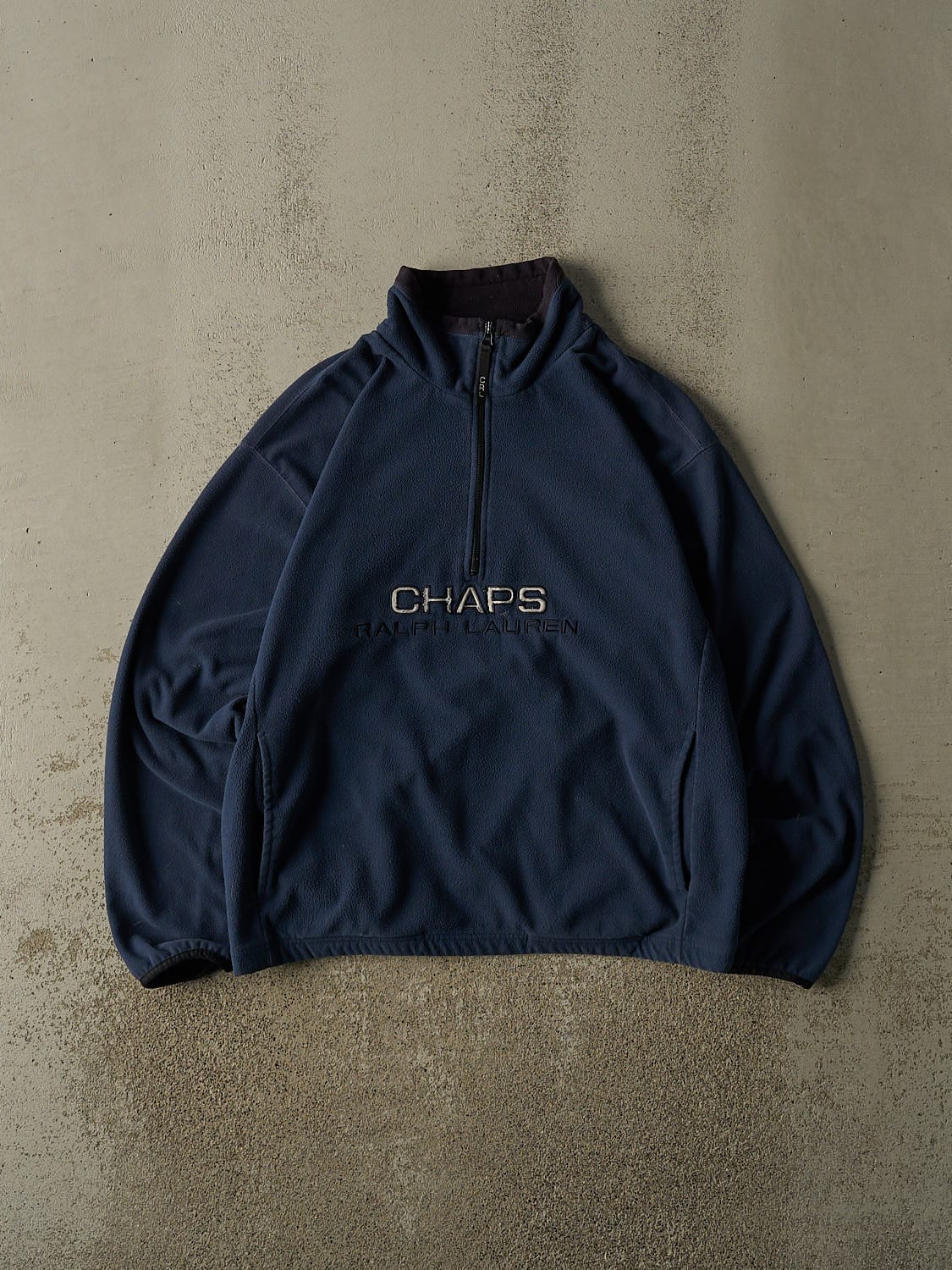 Vintage Y2K Navy Blue Chaps Ralph Lauren Quarter Zip Fleece (M/L)