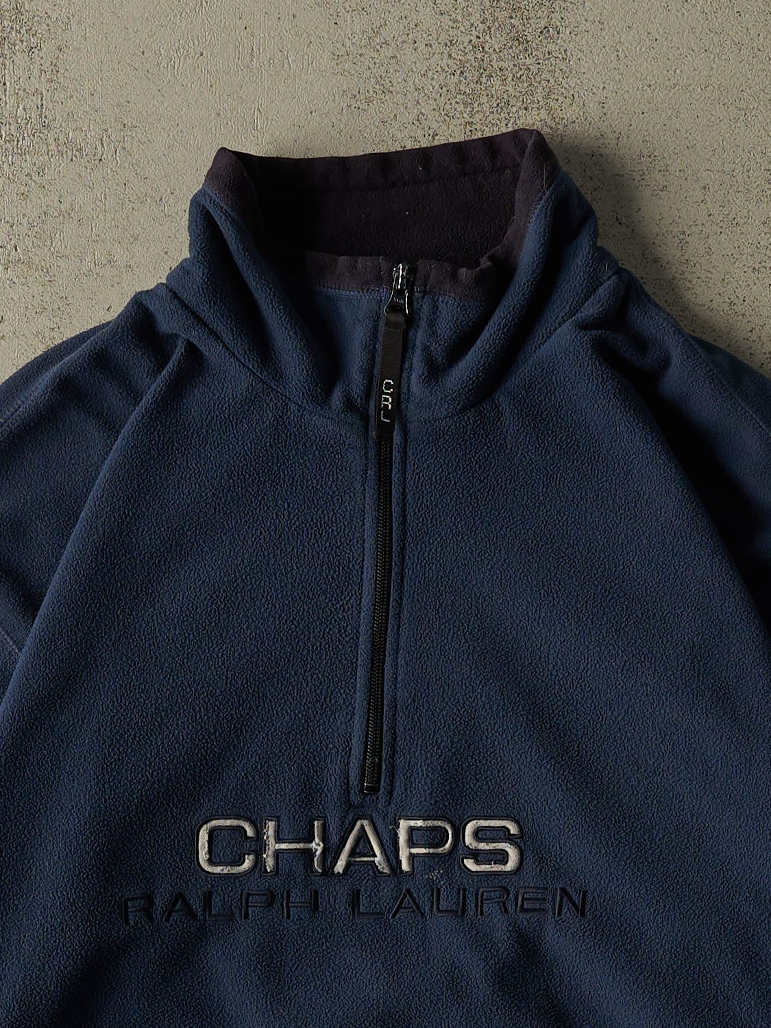 Vintage Y2K Navy Blue Chaps Ralph Lauren Quarter Zip Fleece (M/L)