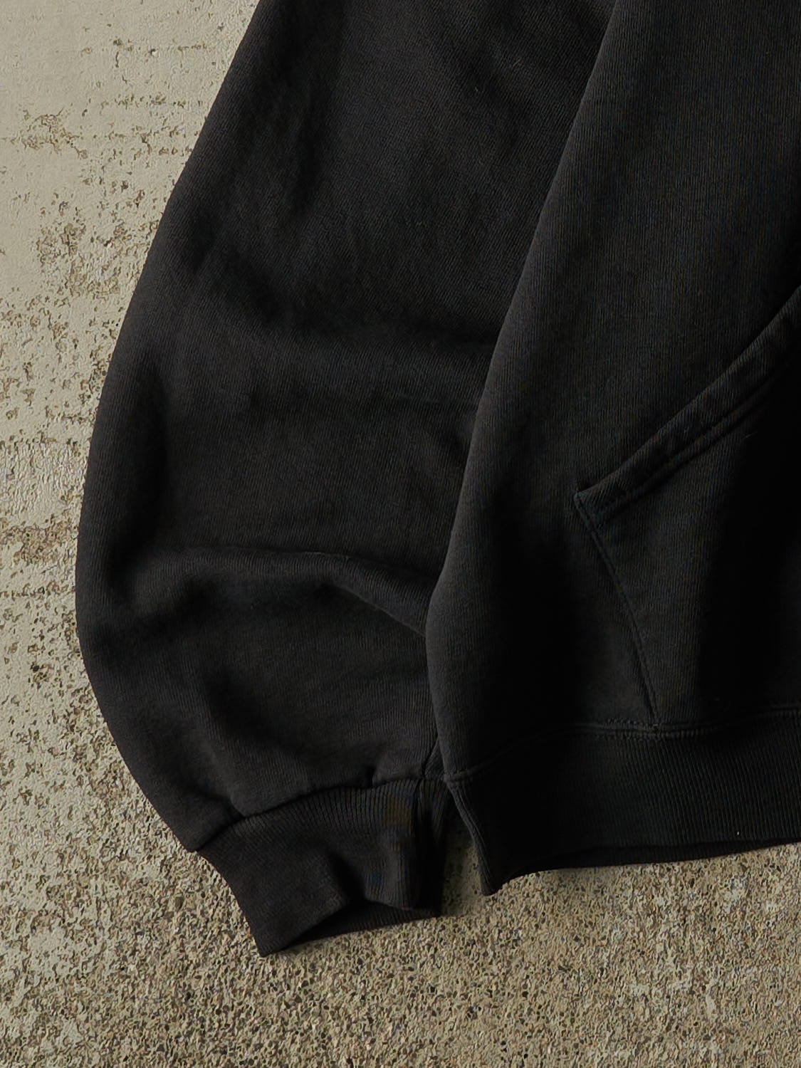 Vintage 90s Black Russell Athletic Sait Trojan Hockey Hoodie (S/M)