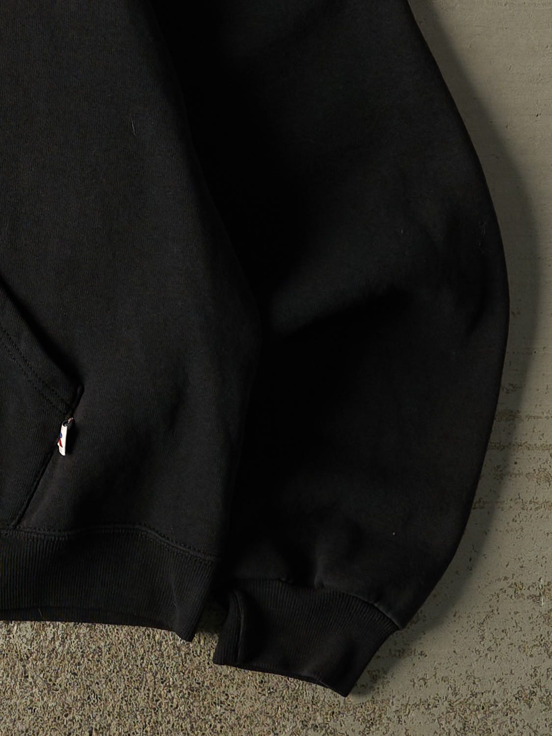 Vintage 90s Black Russell Athletic Sait Trojan Hockey Hoodie (S/M)